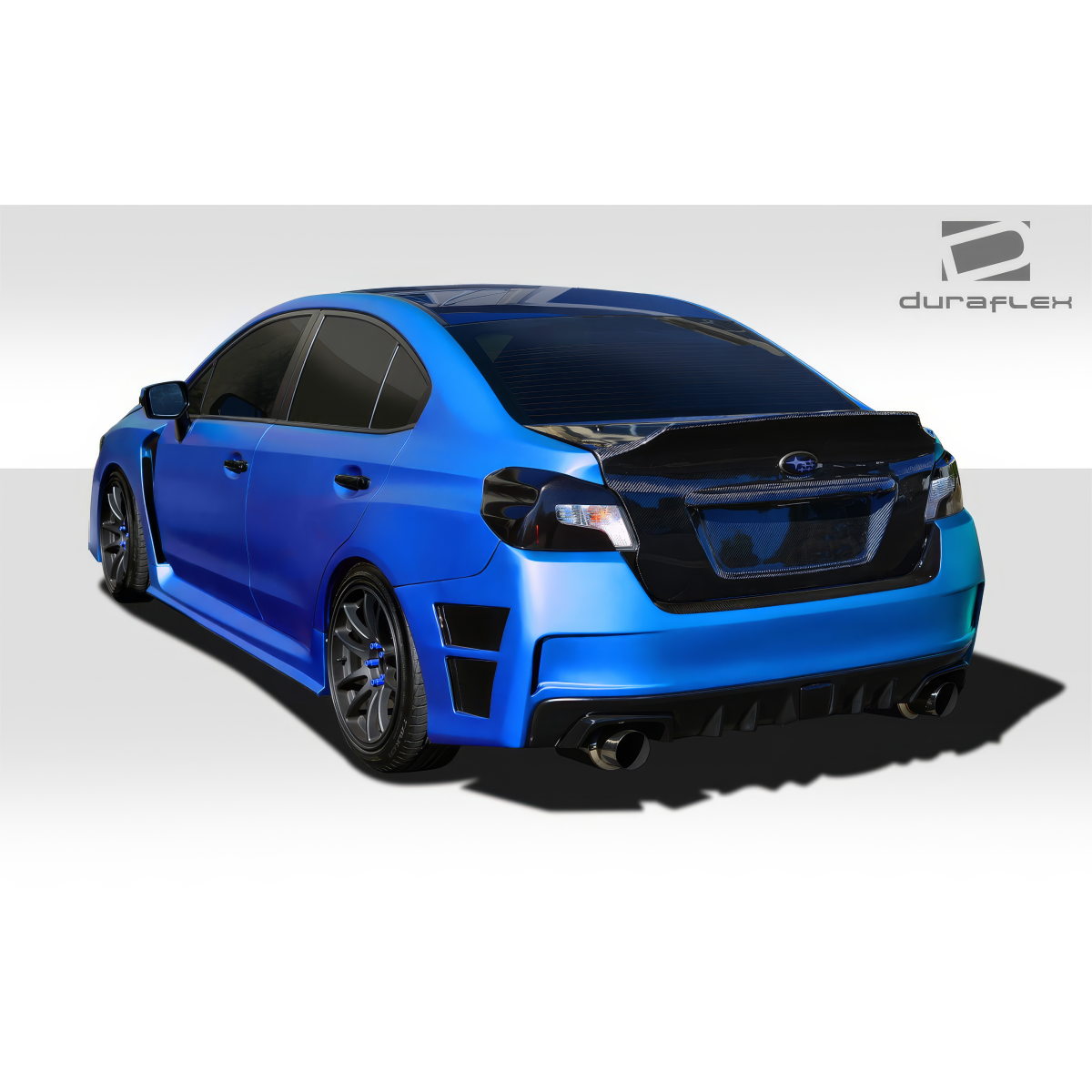 Modify your Subaru WRX 2015 with our Exterior/Complete Body Kits - The angle shows the rear three quarter view