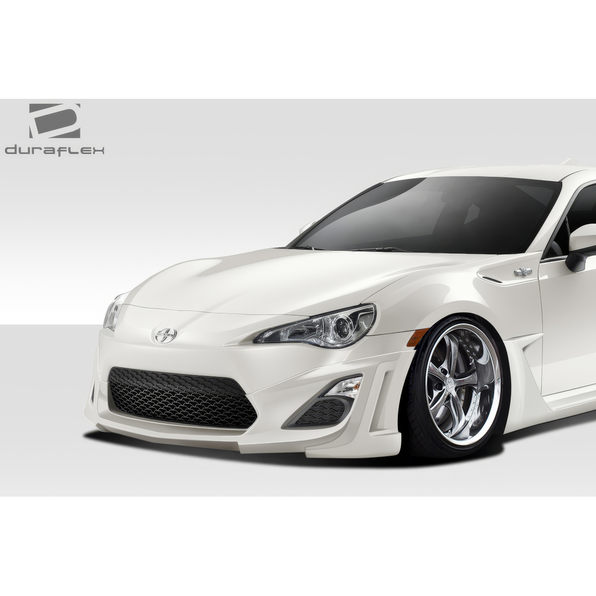 Modify your Scion FR-S 2013 with our Exterior/Front Bumpers or Lips - Front view of a white Scion FR-S car