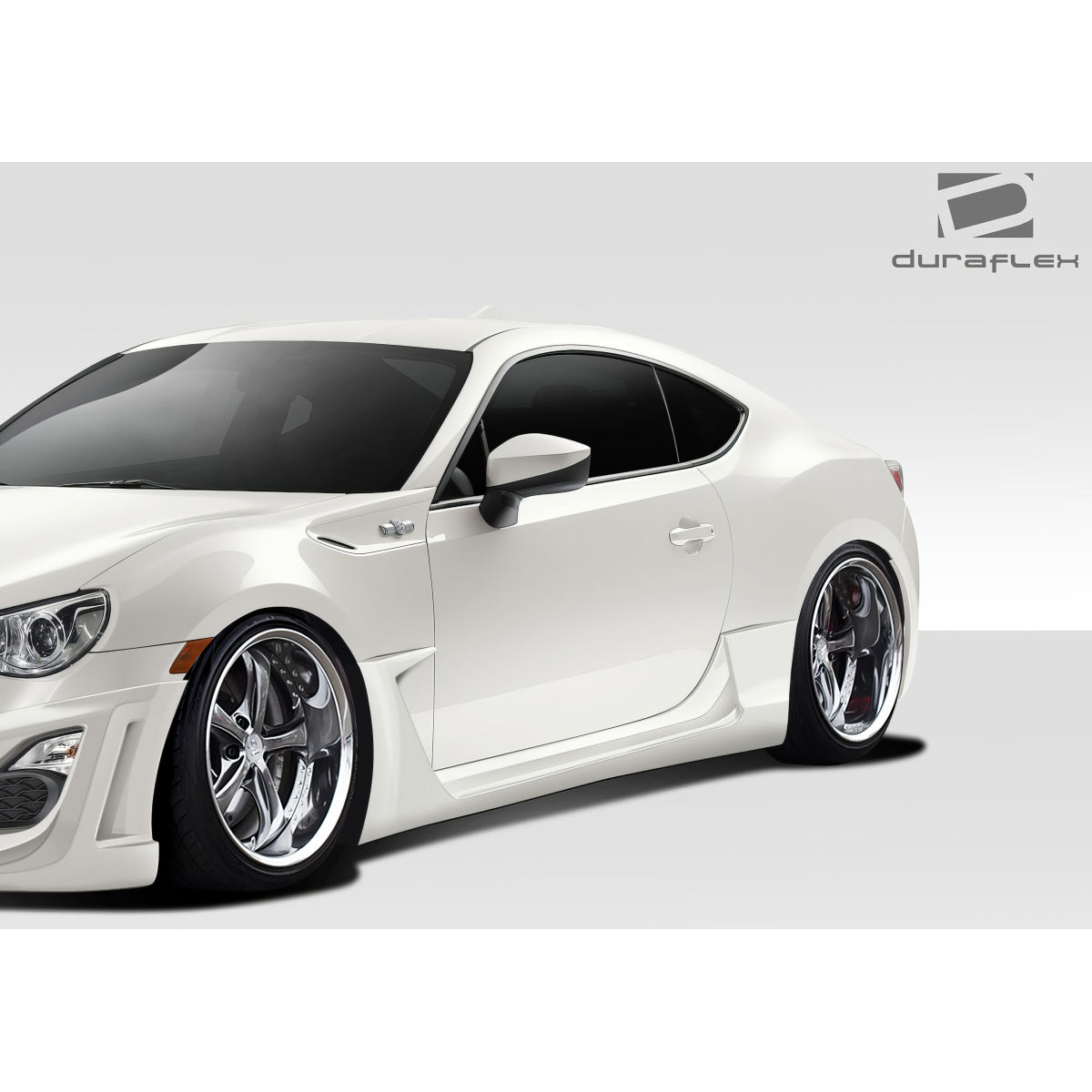 Modify your Subaru BRZ 2013 with our Exterior/Side Skirts - Front three quarter angle view of vehicle part