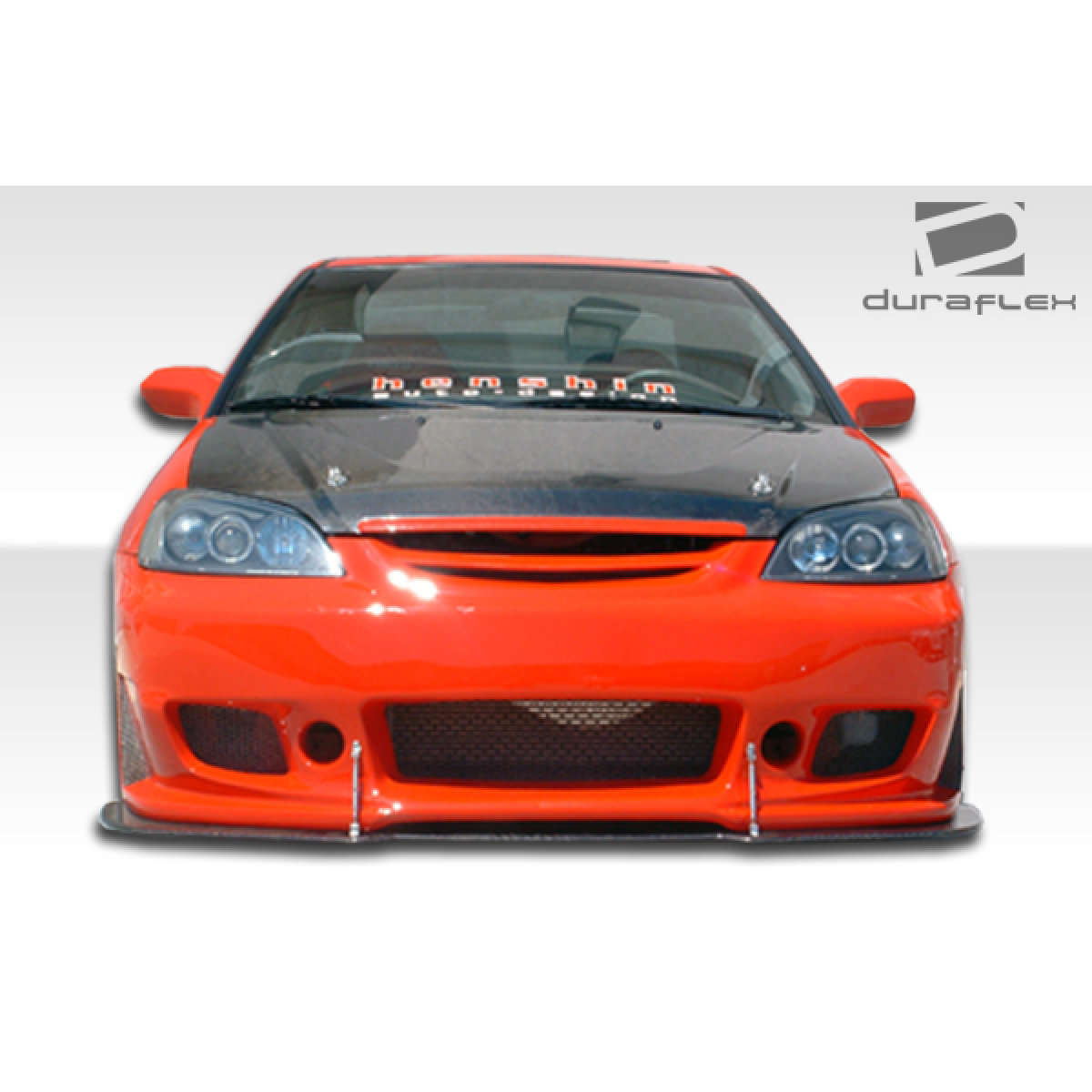 Modify your Honda Civic 2001 with our Exterior/Complete Body Kits - Front view of the vehicle at eye level