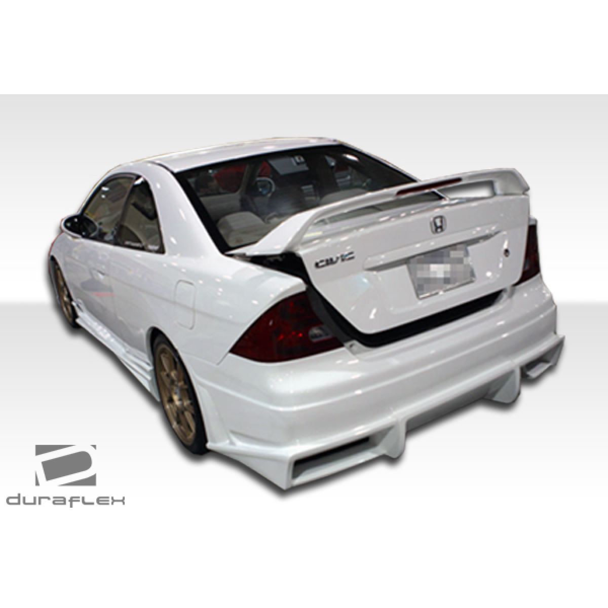 Modify your Honda Civic 2004 with our Exterior/Complete Body Kits - Rear three quarter angle of the vehicle