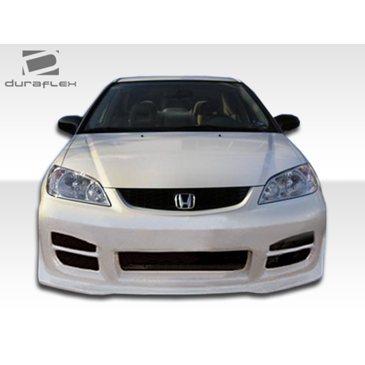 Modify your Honda Civic 2004 with our Exterior/Complete Body Kits - Front view of the vehicle at eye level
