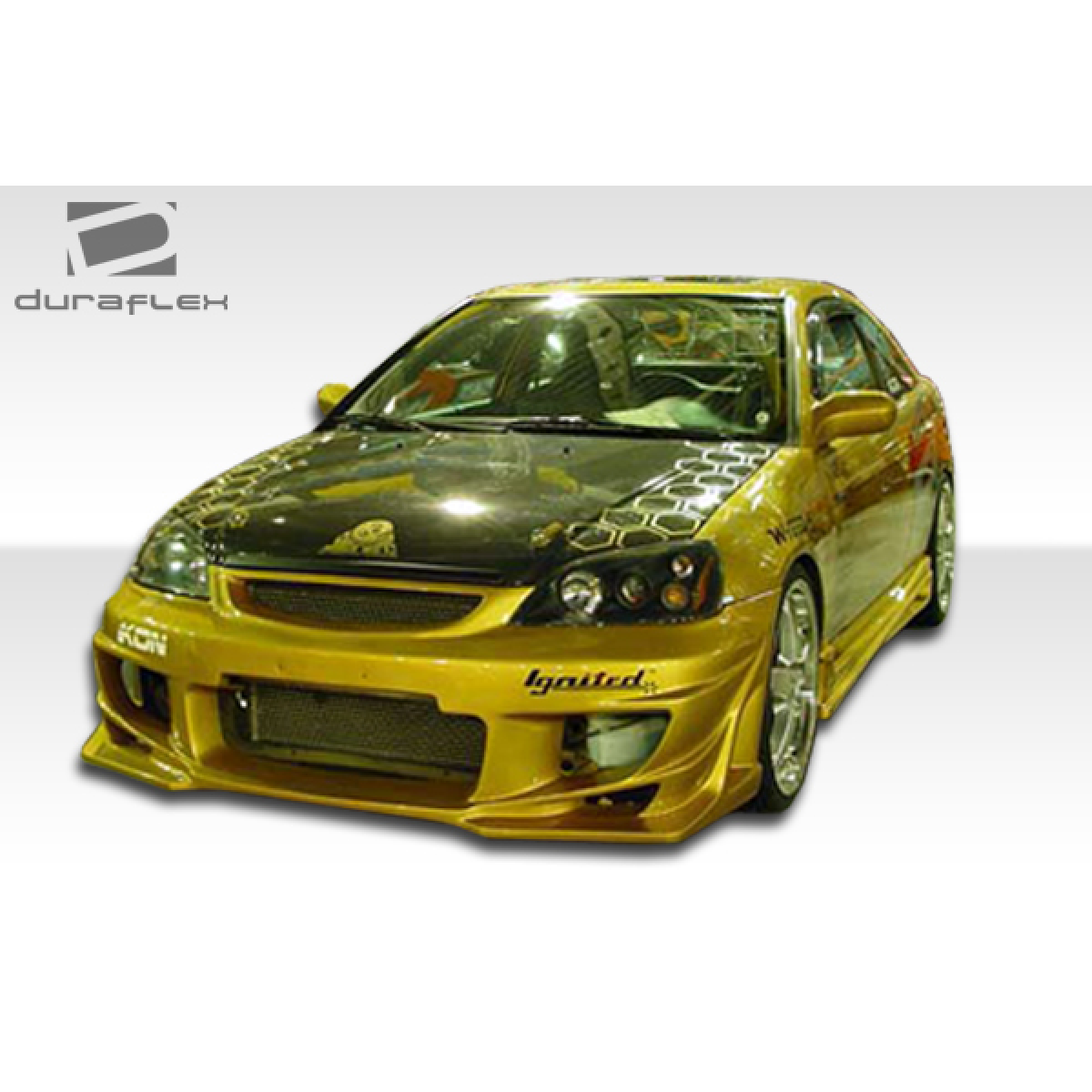 Modify your Honda Civic 2004 with our Exterior/Complete Body Kits - Front angular view of modified Honda Civic