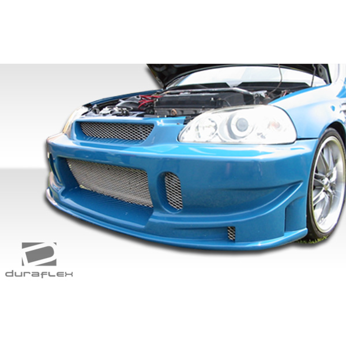 Modify your Honda Civic 1996 with our Exterior/Complete Body Kits - Front angle view of a vehicle body kit