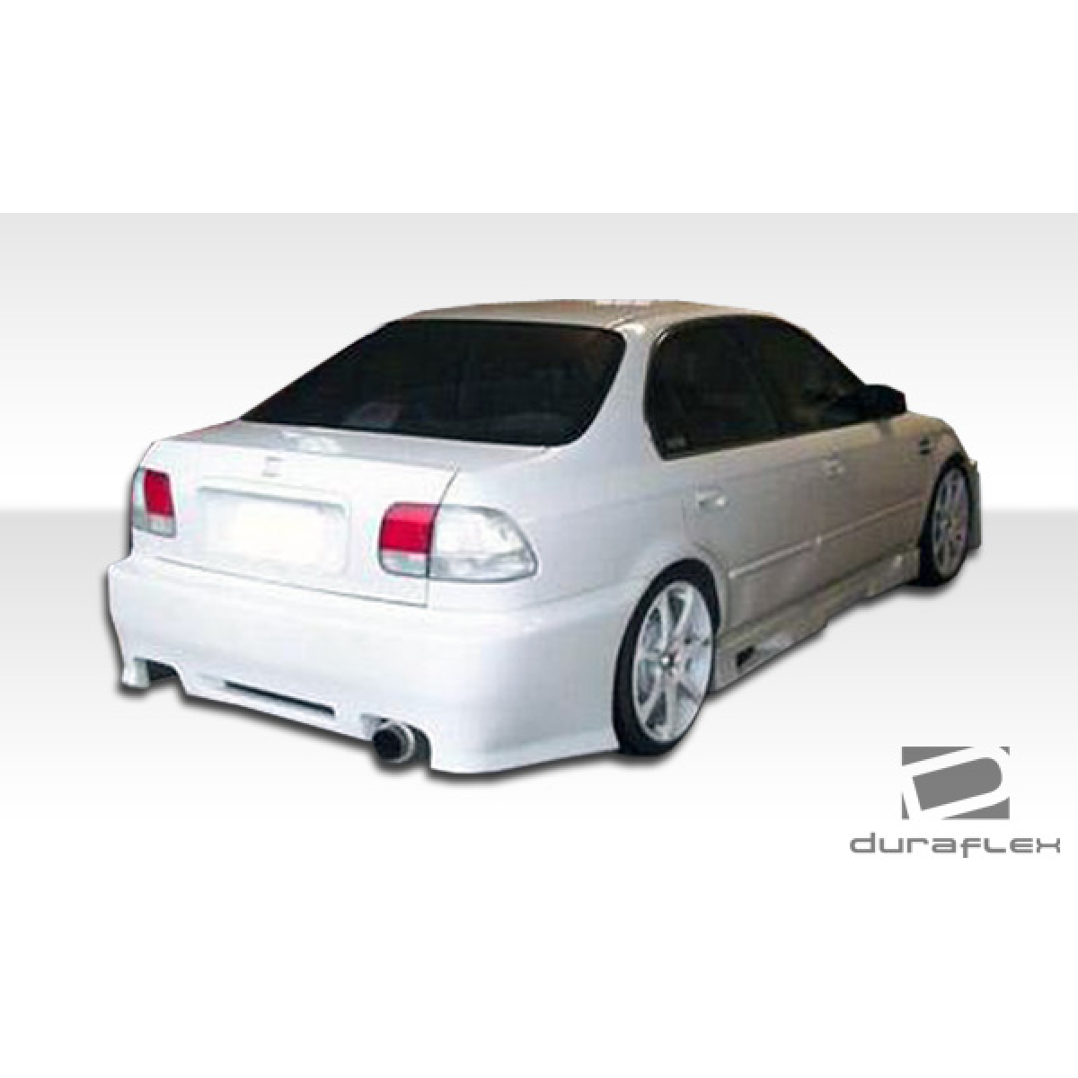 Modify your Honda Civic 1999 with our Exterior/Complete Body Kits - Rear three quarter view angle of the vehicle