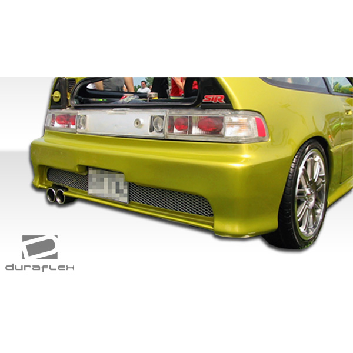 Modify your Honda CRX 1988 with our Exterior/Complete Body Kits - Rear view angle of the vehicle showcasing body kit
