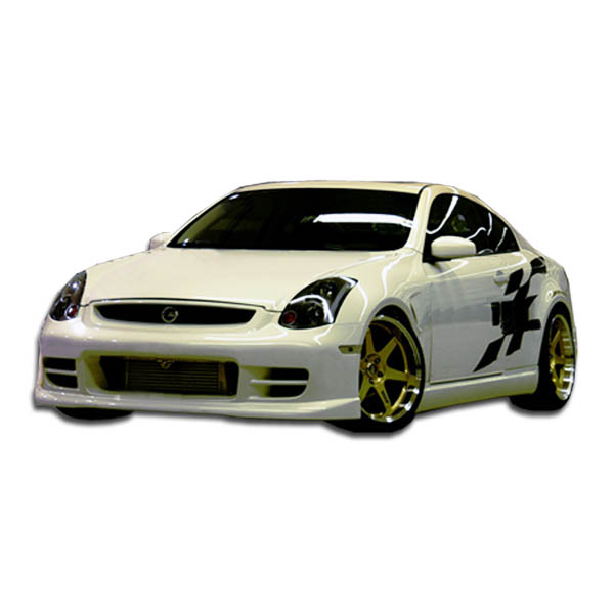 Modify your Infiniti G35 2003 with our Exterior/Complete Body Kits - Front angle view of a modified Infiniti G35