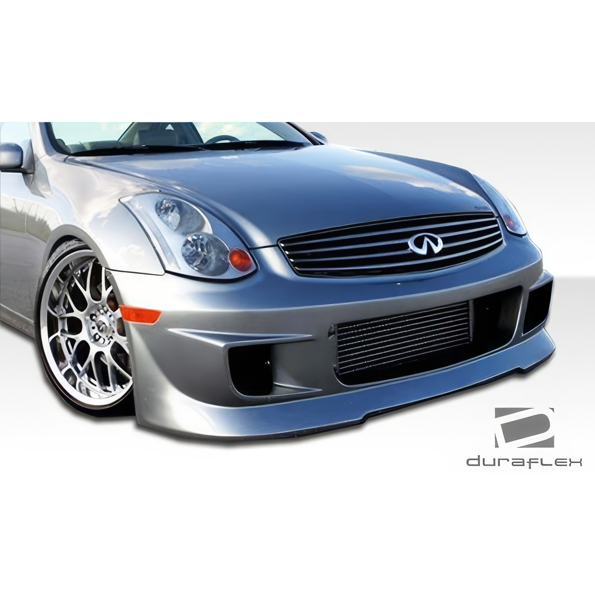 Modify your Infiniti G35 2003 with our Exterior/Complete Body Kits - Front angle view of body kit on Infiniti G35