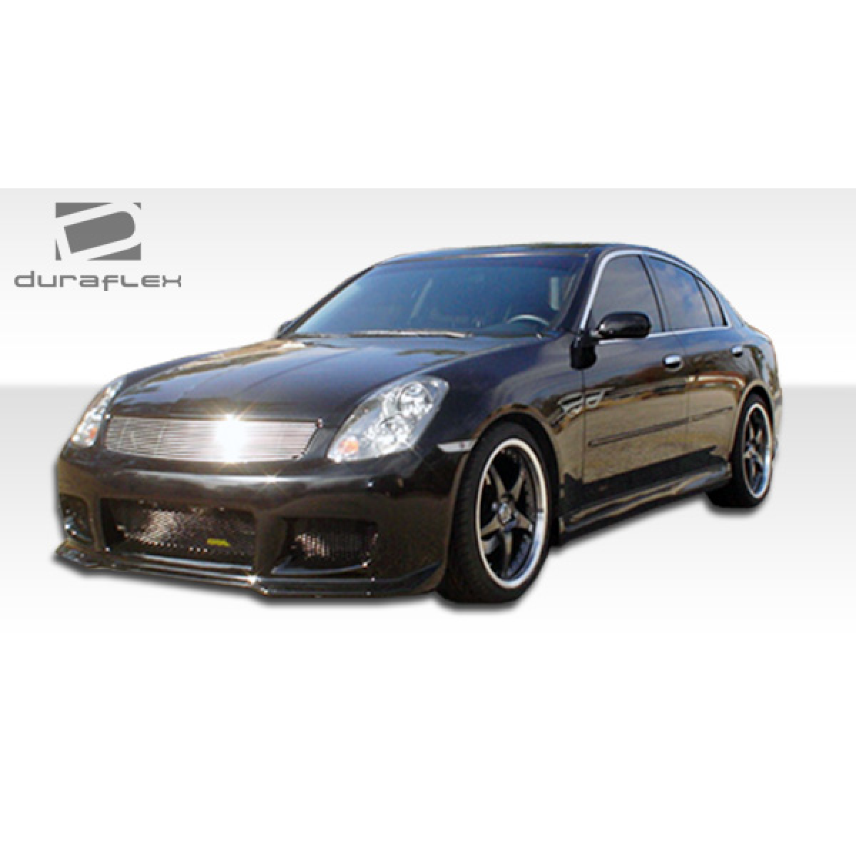 Modify your Infiniti G35 2003 with our Exterior/Complete Body Kits - Front three quarter view of a modified sports sedan