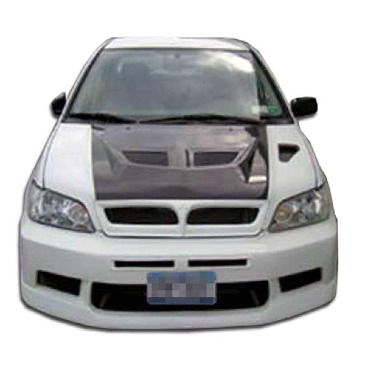 Modify your Mitsubishi Lancer 2002 with our Exterior/Complete Body Kits - Front view of vehicle part showing complete body kit