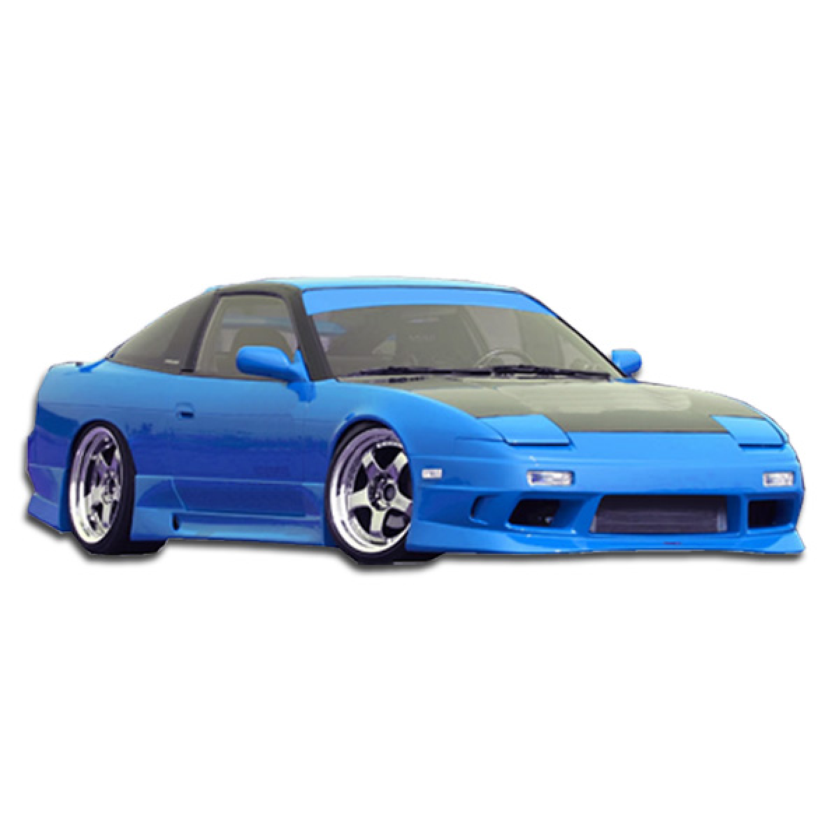 Modify your Nissan 240SX 1989 with our Exterior/Complete Body Kits - Front angle view of a modified Nissan 240SX