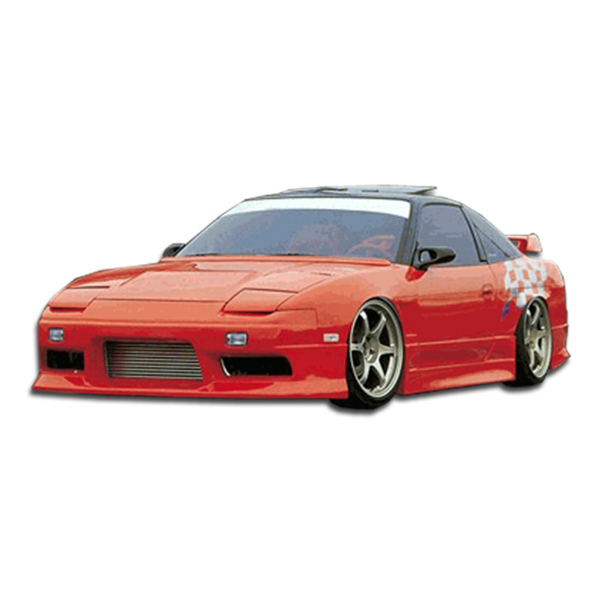 Modify your Nissan 240SX 1989 with our Exterior/Complete Body Kits - Front angle view of a Nissan 240SX S13 body kit