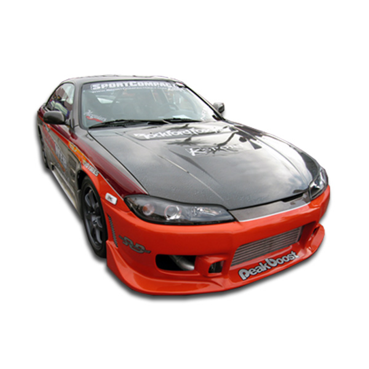 Modify your Nissan 240SX 1995 with our Exterior/Complete Body Kits - Front angle view of car with body kit