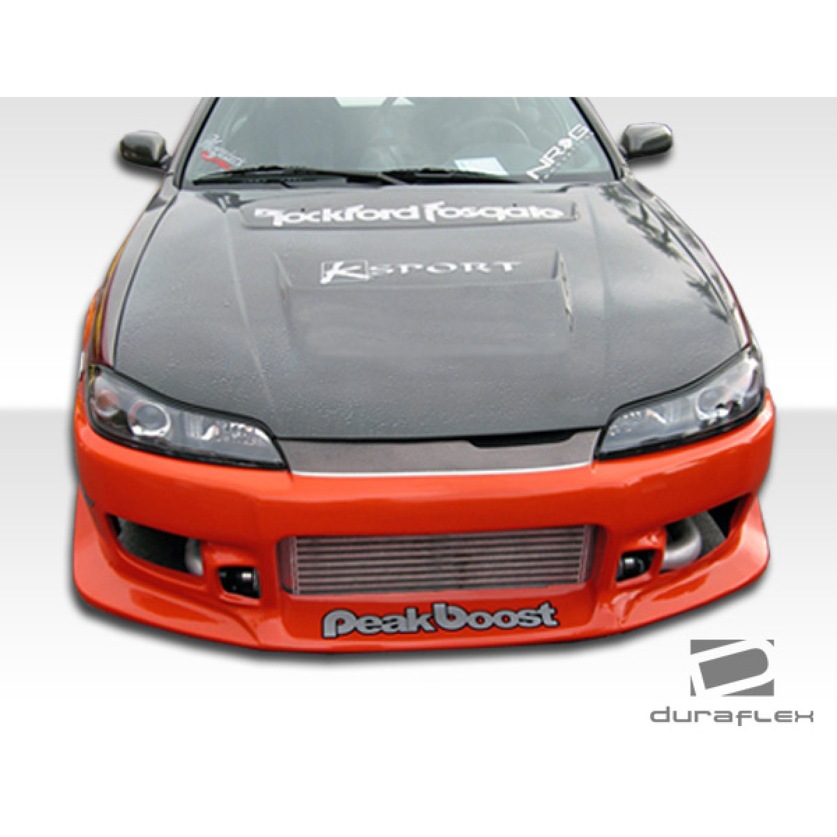 Modify your Nissan 240SX 1995 with our Exterior/Complete Body Kits - Front view angle of a modified Nissan 240SX