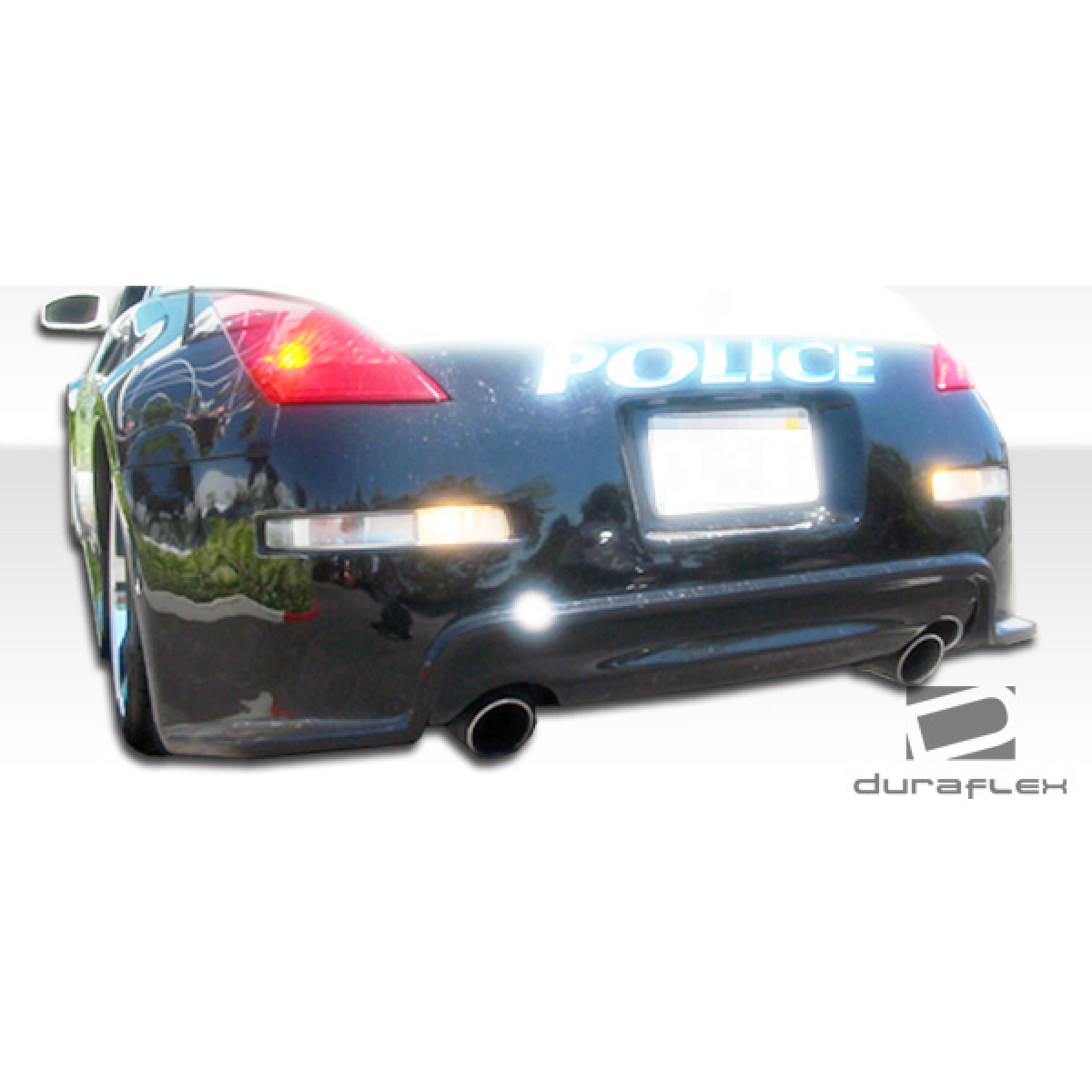 Modify your Nissan 350Z 2003 with our Exterior/Complete Body Kits - Rear angle view of a Nissan 350Z police car