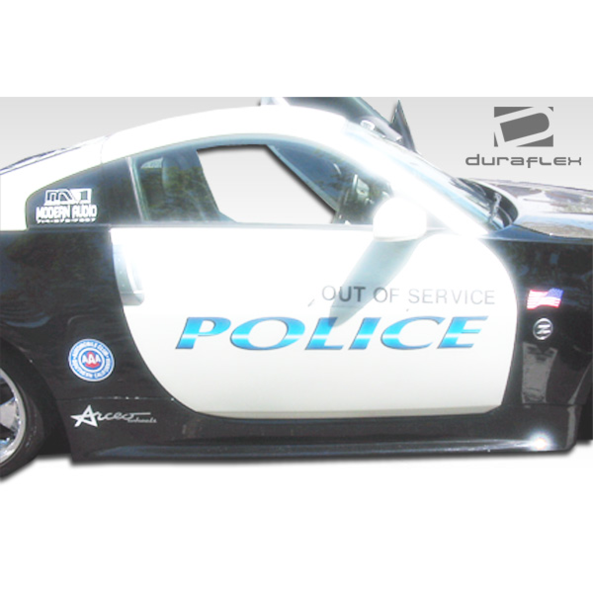 Modify your Nissan 350Z 2003 with our Exterior/Complete Body Kits - Side angle of police vehicle visible in image