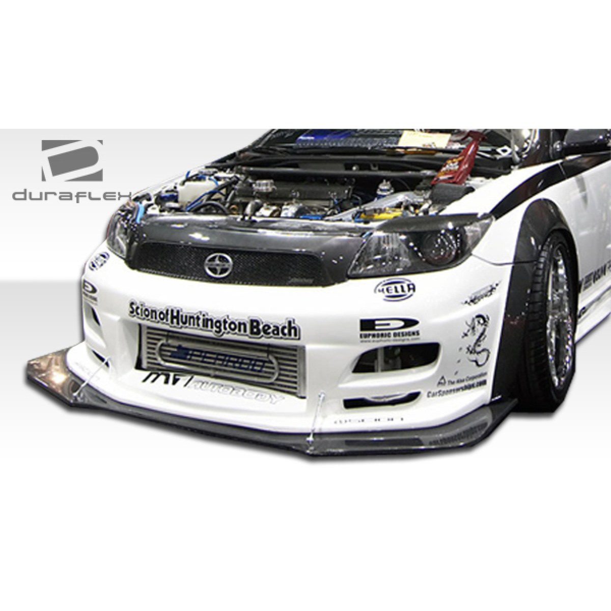 Modify your Scion tC 2005 with our Exterior/Complete Body Kits - Front angle of body kit on scion tc