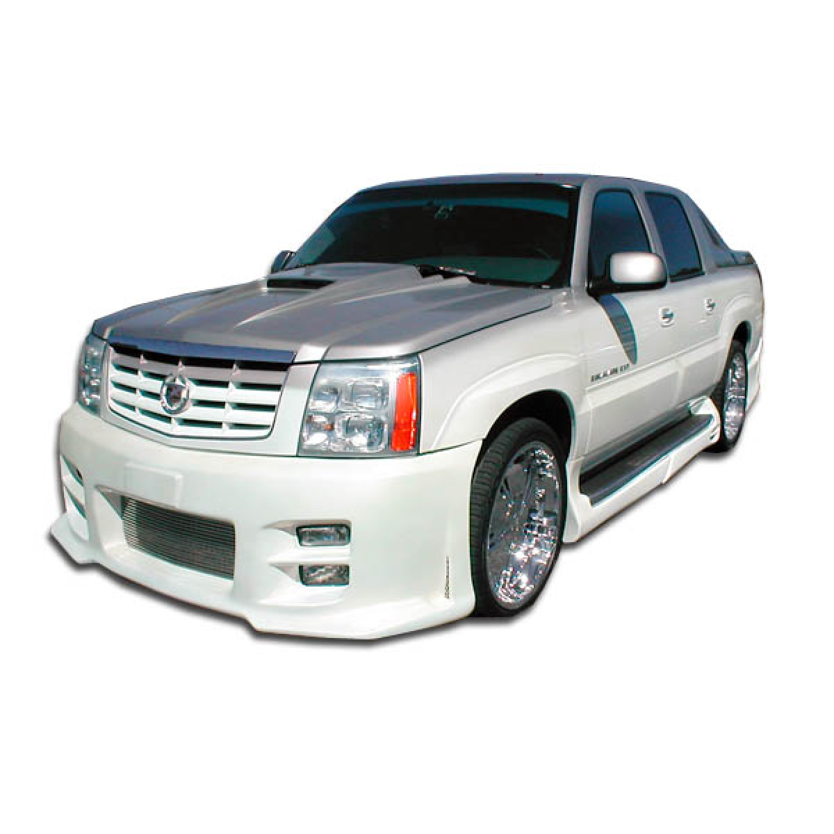 Modify your Cadillac Escalade 2002 with our Exterior/Complete Body Kits - Front angle view of Cadillac Escalade body kit
