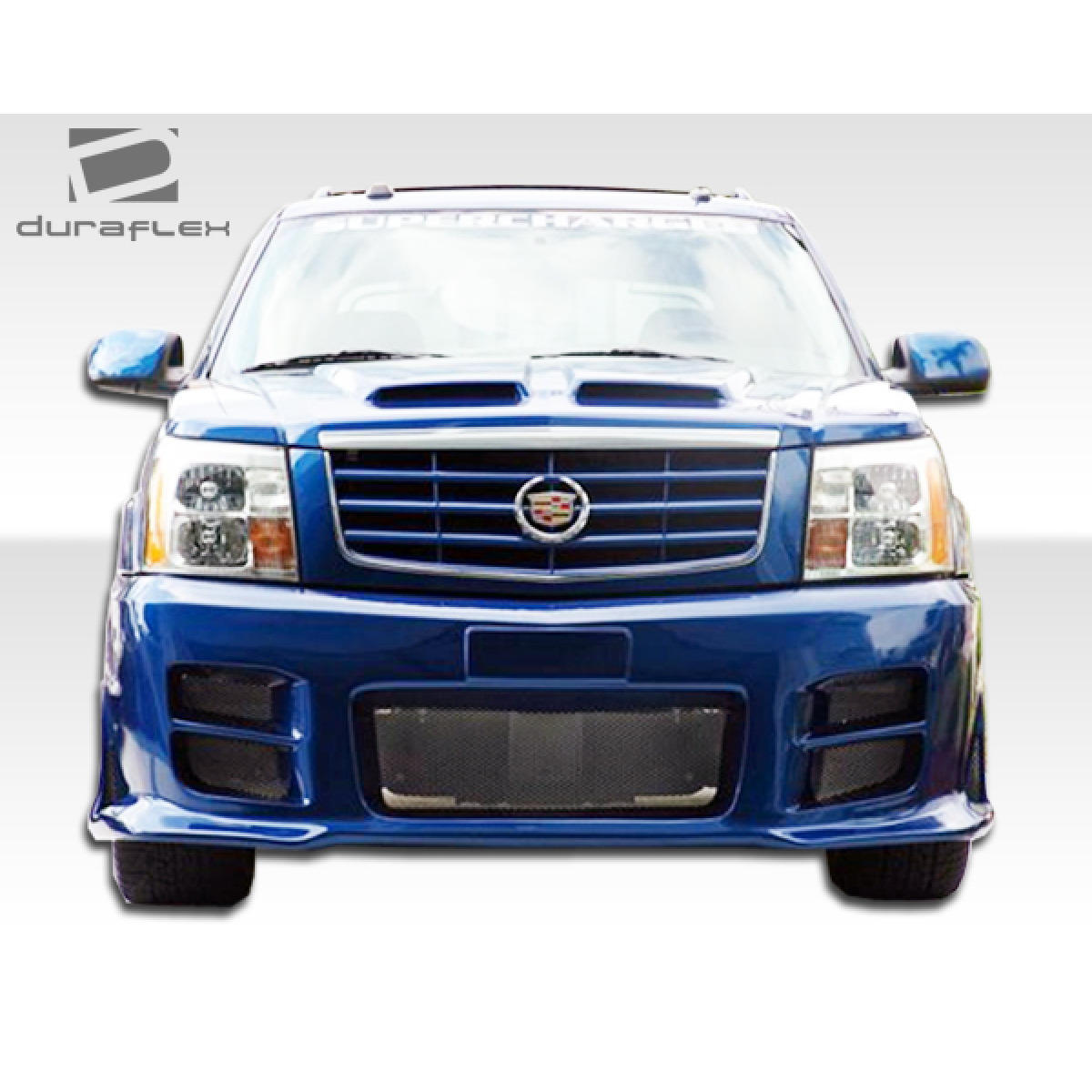 Modify your Cadillac Escalade 2002 with our Exterior/Complete Body Kits - Front view of the vehicle at eye level
