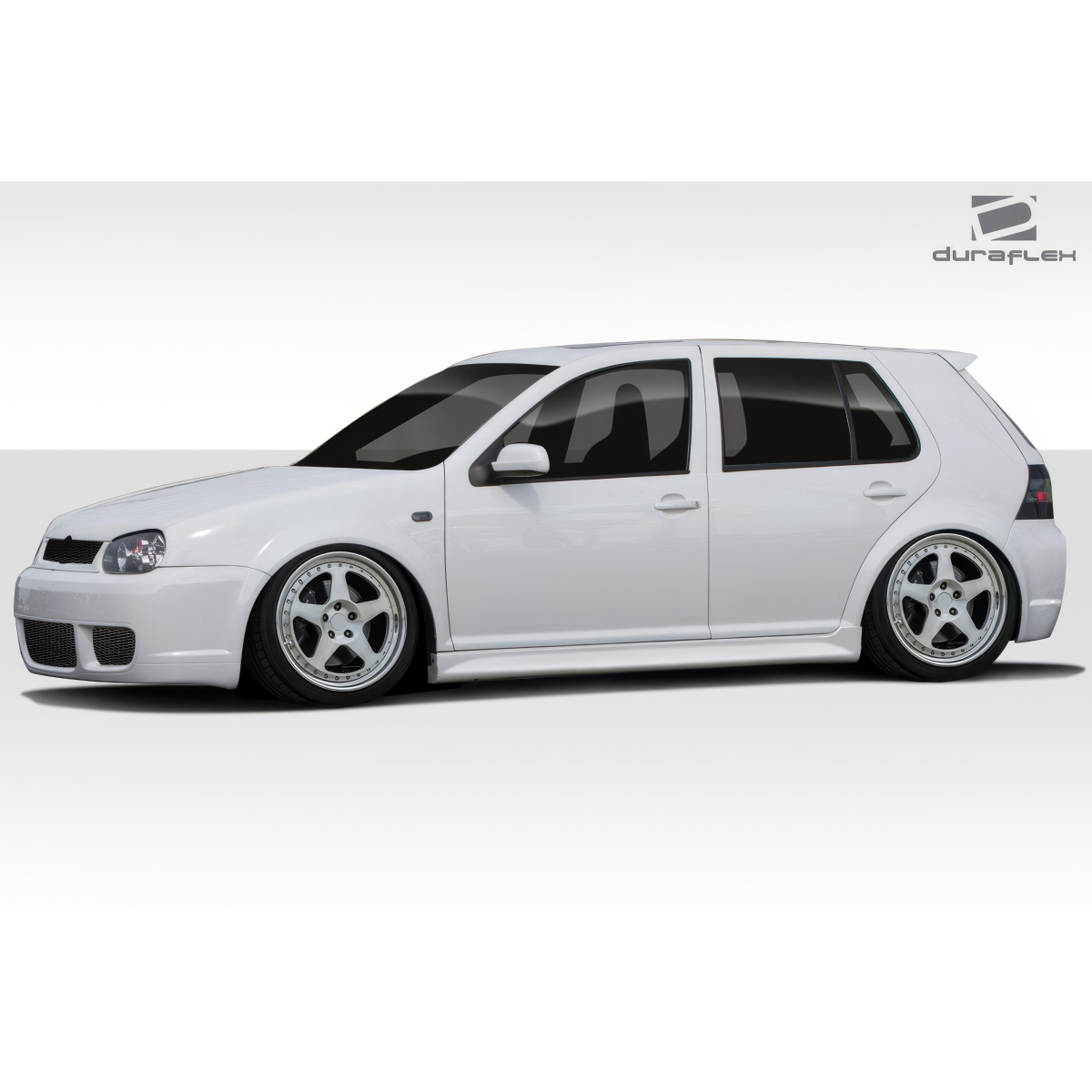 Modify your Volkswagen Golf 1999 with our Exterior/Complete Body Kits - Side angle view of a Volkswagen Golf
