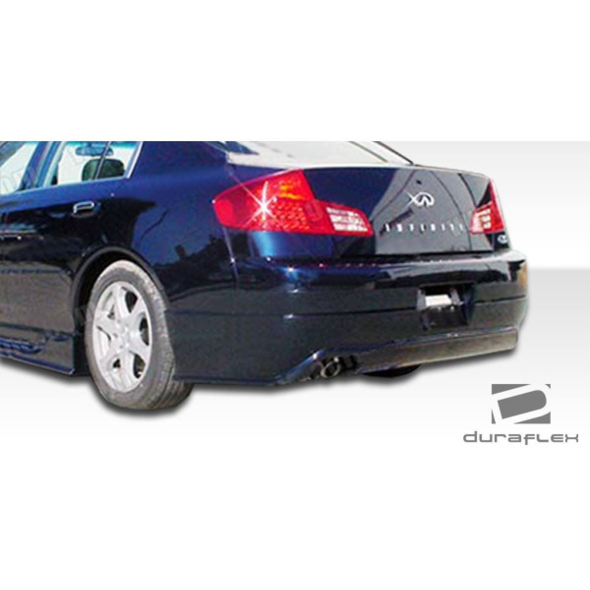 Modify your Infiniti G35 2003 with our Exterior/Complete Body Kits - Rear right angle view of a car part