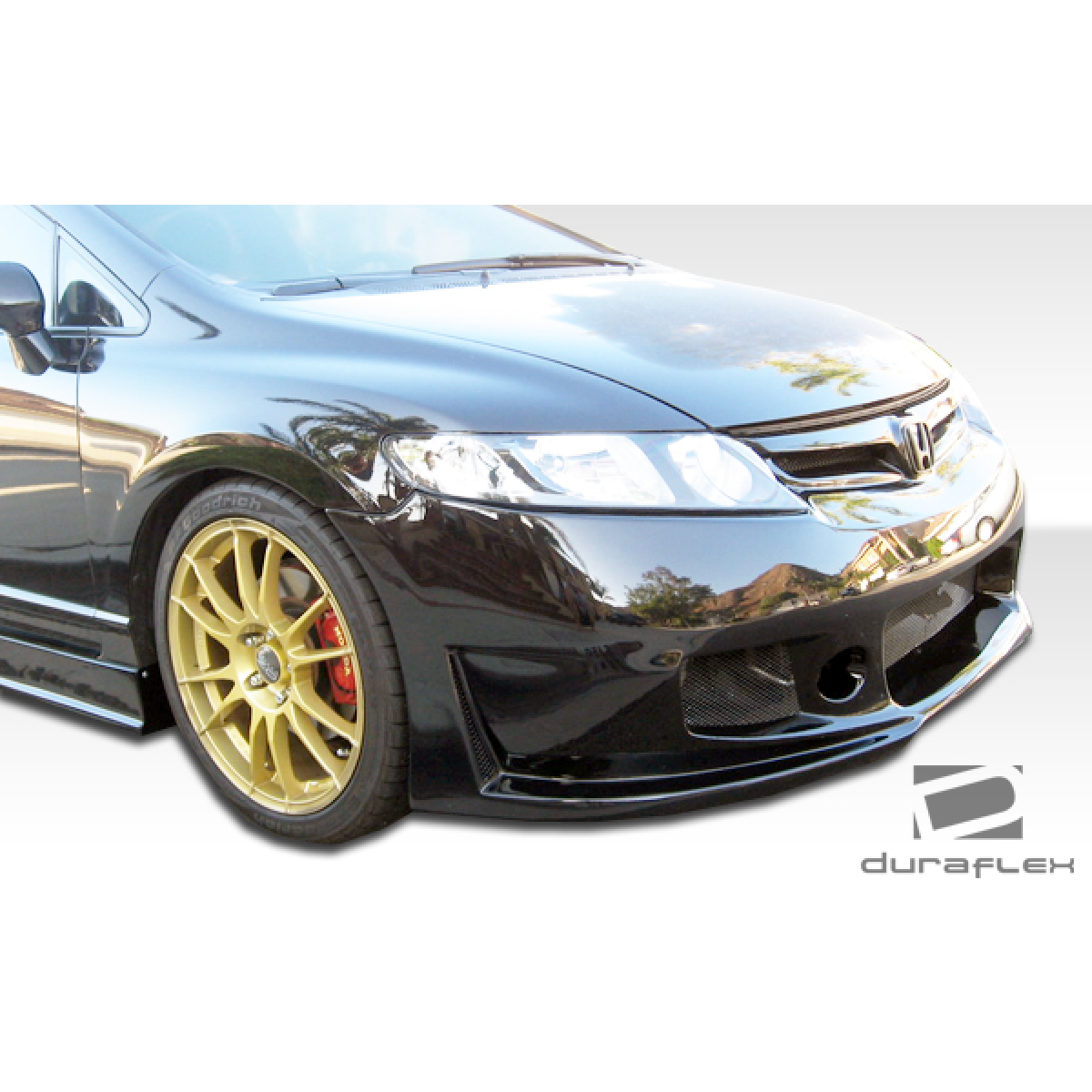 Modify your Honda Civic 2006 with our Exterior/Complete Body Kits - Angle is a front three-quarter view