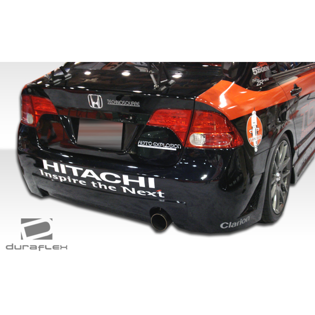 Modify your Honda Civic 2006 with our Exterior/Complete Body Kits - Rear view angle of the Honda Civic body kit