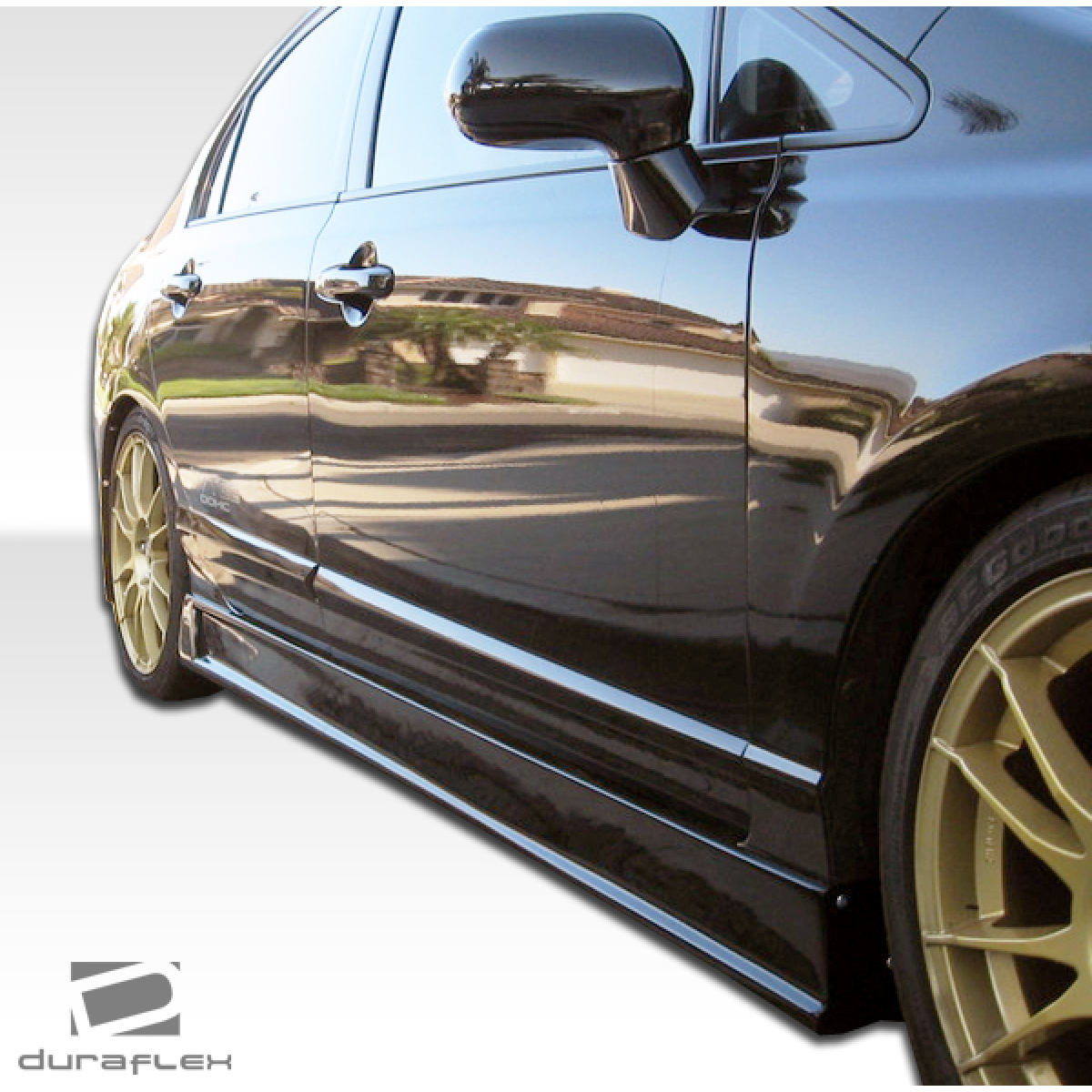 Modify your Honda Civic 2006 with our Exterior/Complete Body Kits - Side view of the vehicle at a 30 degree angle