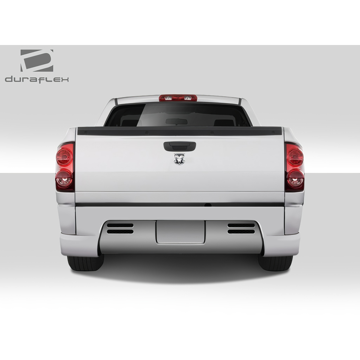 Modify your Dodge Ram 2002 with our Exterior/Rear Bumpers or Lips - Rear view of vehicle at a straight angle