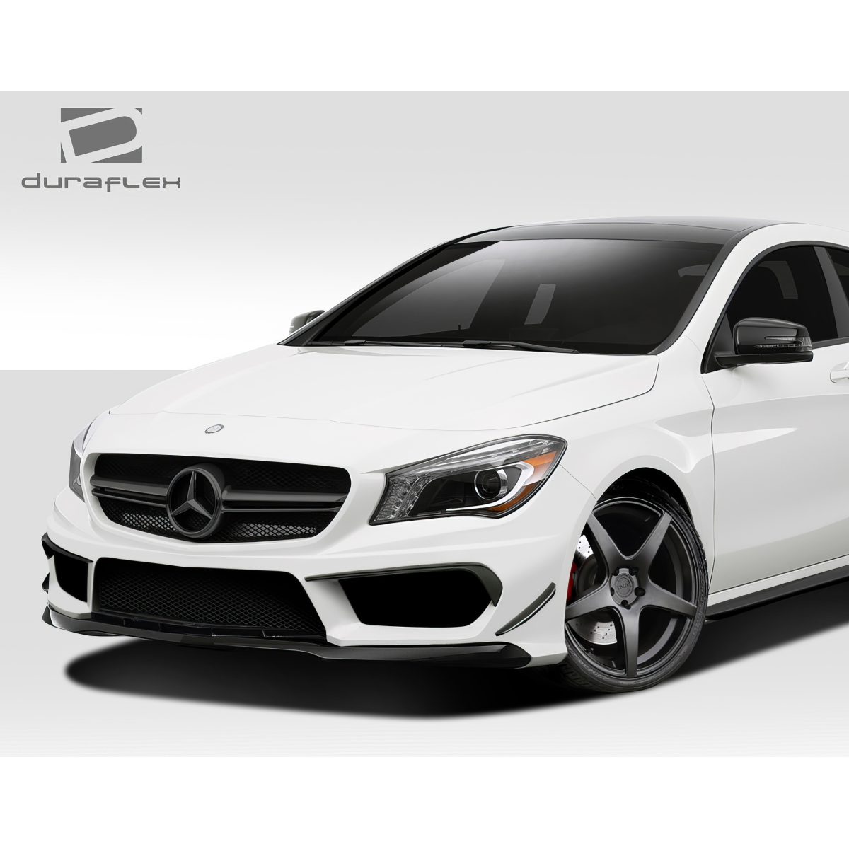 Modify your Mercedes-Benz CLA250 2014 with our Exterior/Front Bumpers or Lips - Front angle view of the vehicle