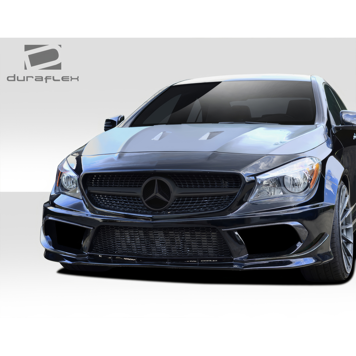 Modify your Mercedes-Benz CLA250 2014 with our Exterior/Front Bumpers or Lips - Front angle of a Mercedes-Benz CLA250