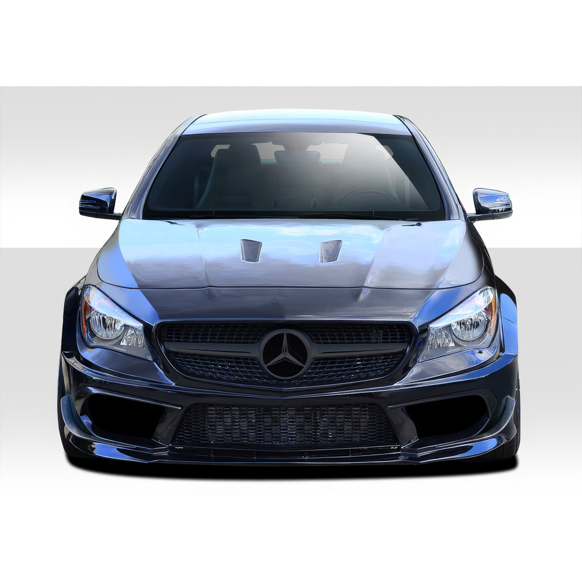 Modify your Mercedes-Benz CLA250 2014 with our Exterior/Front Bumpers or Lips - Front view low angle of the vehicle