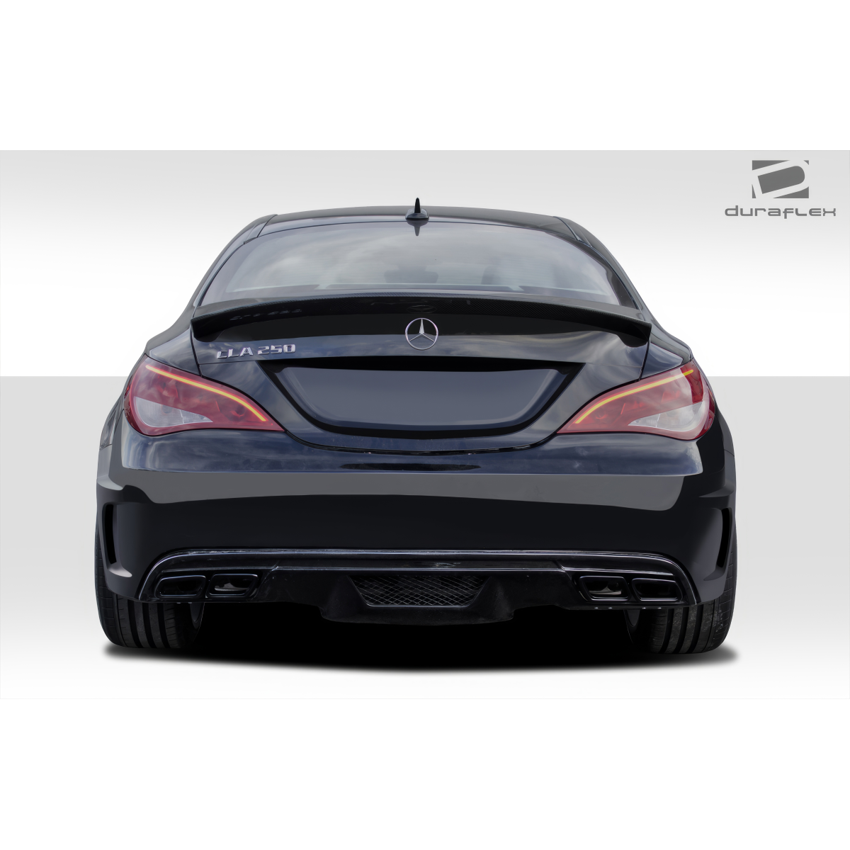 Modify your Mercedes-Benz CLA250 2014 with our Exterior/Rear Bumpers or Lips - Rear view angle of vehicle showing bumper design