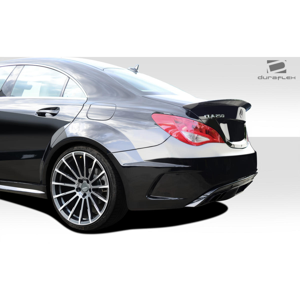 Modify your Mercedes-Benz CLA250 2014 with our Exterior/Rear Bumpers or Lips - View from the rear angled to the side