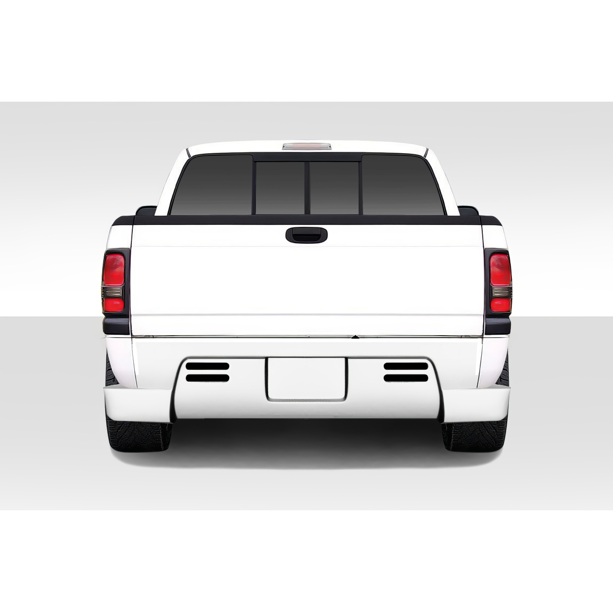 Modify your Dodge Ram 1994 with our Exterior/Rear Bumpers or Lips - Rear view of vehicle at straight on angle