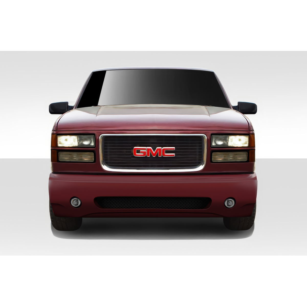 Modify your Chevrolet Pickup 1988 with our Exterior/Front Bumpers - Front view of vehicle at eye level