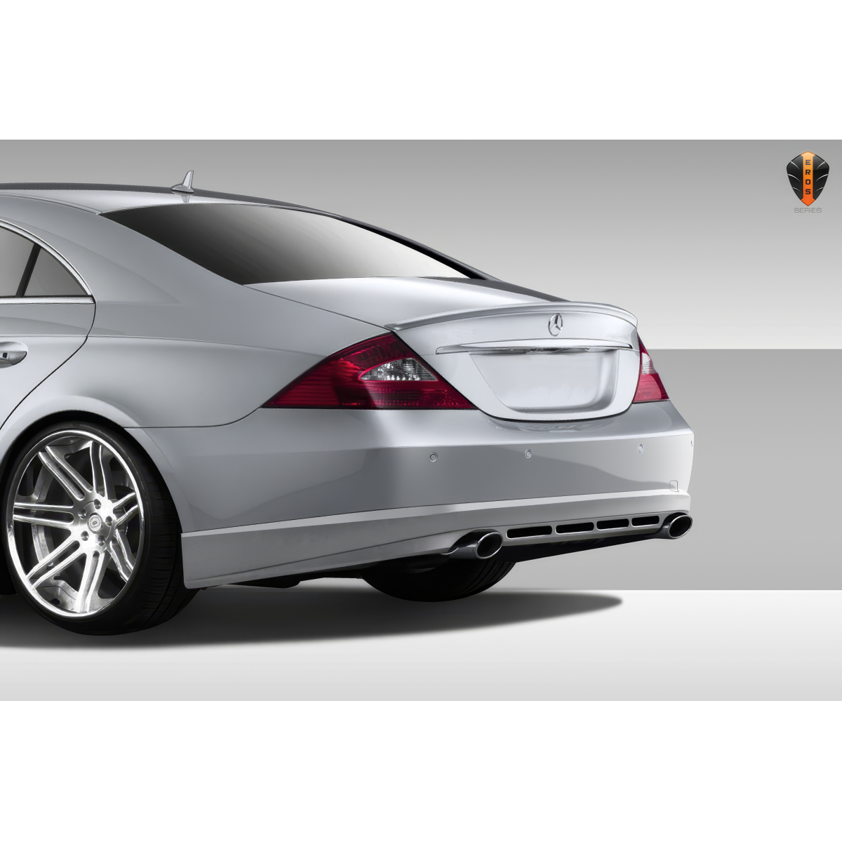 Modify your Mercedes-Benz CLS-Class 2006 with our Exterior/Rear Bumpers or Lips - Rear view angle of the Mercedes CLS-Class