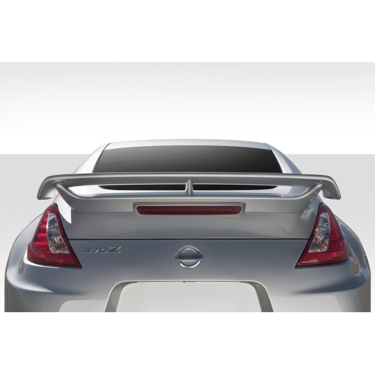 Modify your Nissan 370Z 2009 with our Exterior/Wings - Rear view angle of the Nissan 370Z with wing