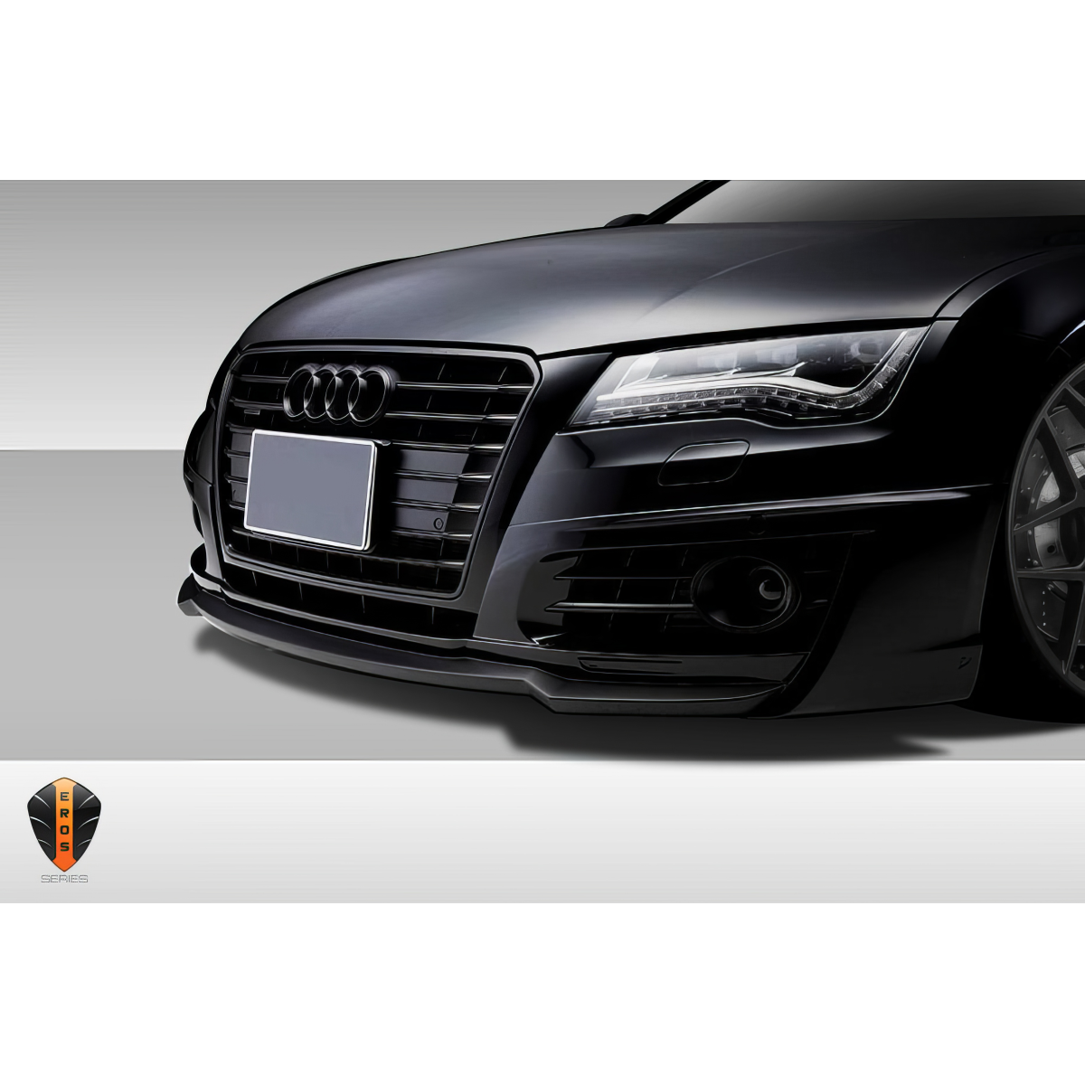 Modify your Audi A7 2012 with our Exterior/Front Bumpers or Lips - Front view at a slight angle showcasing front lip