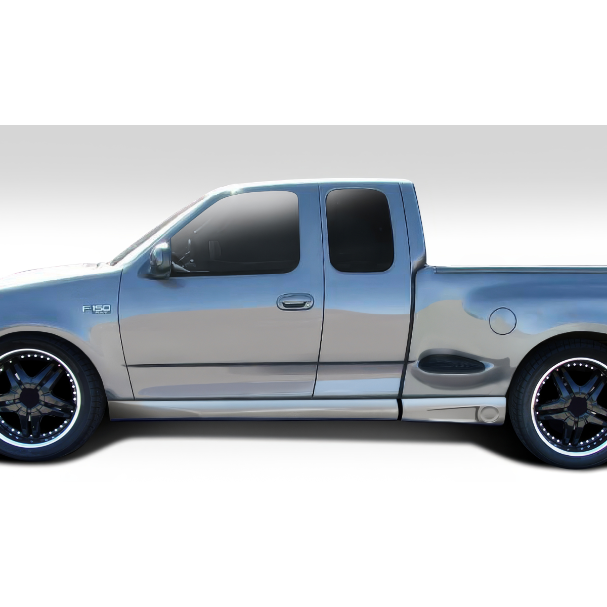 Modify your Ford F-150 1997 with our Exterior/Side Skirts - Side view showing side skirts on vehicle