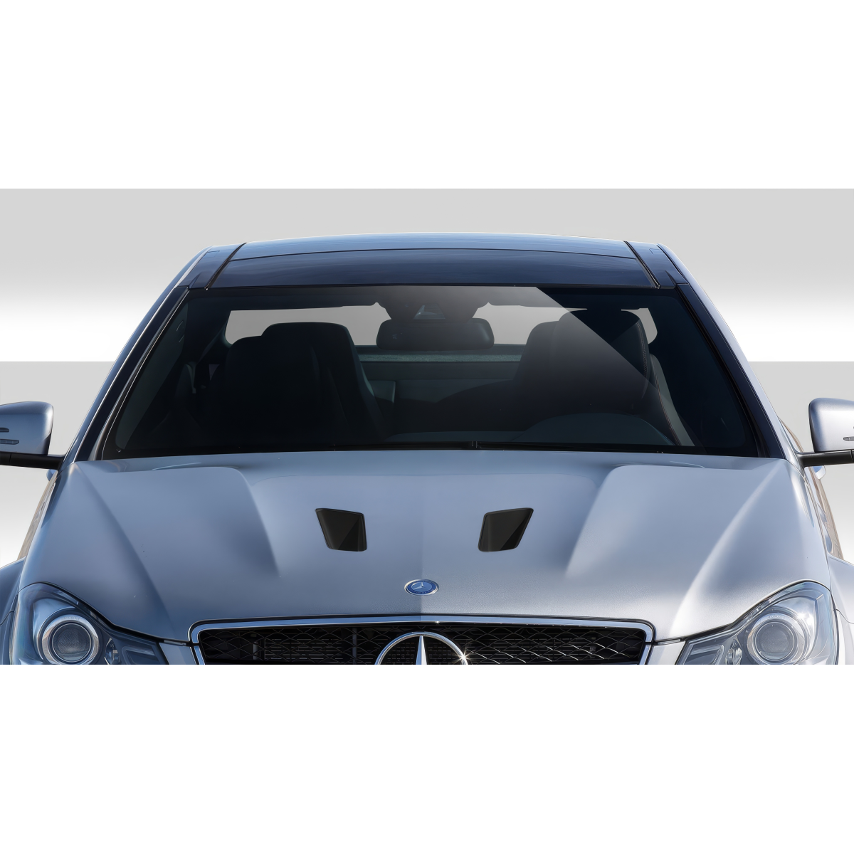 Modify your Mercedes-Benz C300 2012 with our Exterior/Hoods - Front view of vehicle at eye level angle