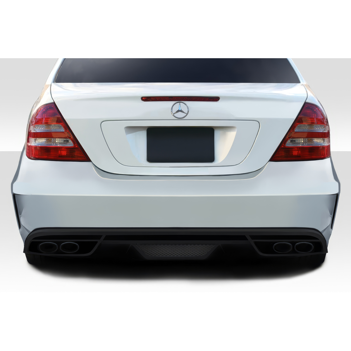 Modify your Mercedes-Benz C230 2001 with our Exterior/Rear Bumpers or Lips - Rear view at a slight angle from the bottom