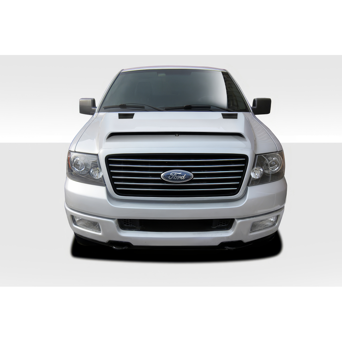 Modify your Ford F-150 2004 with our Exterior/Complete Body Kits - Front view of vehicle highlighting hood design