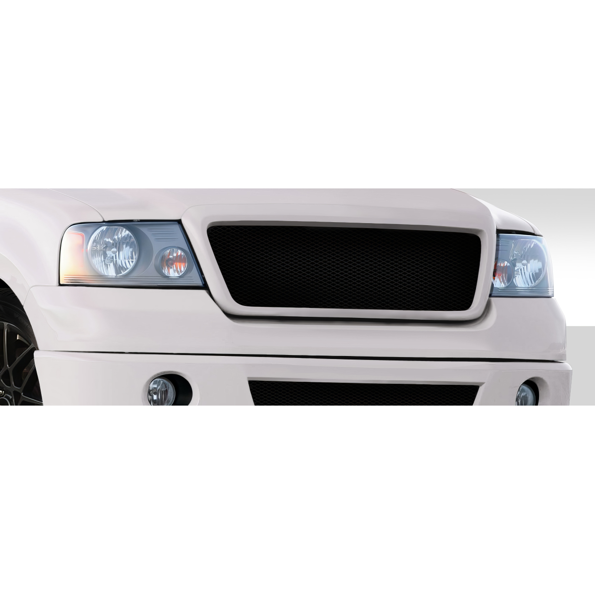 Modify your Ford F-150 2004 with our Exterior/Complete Body Kits - Front view at a slight angle showing grille and lights