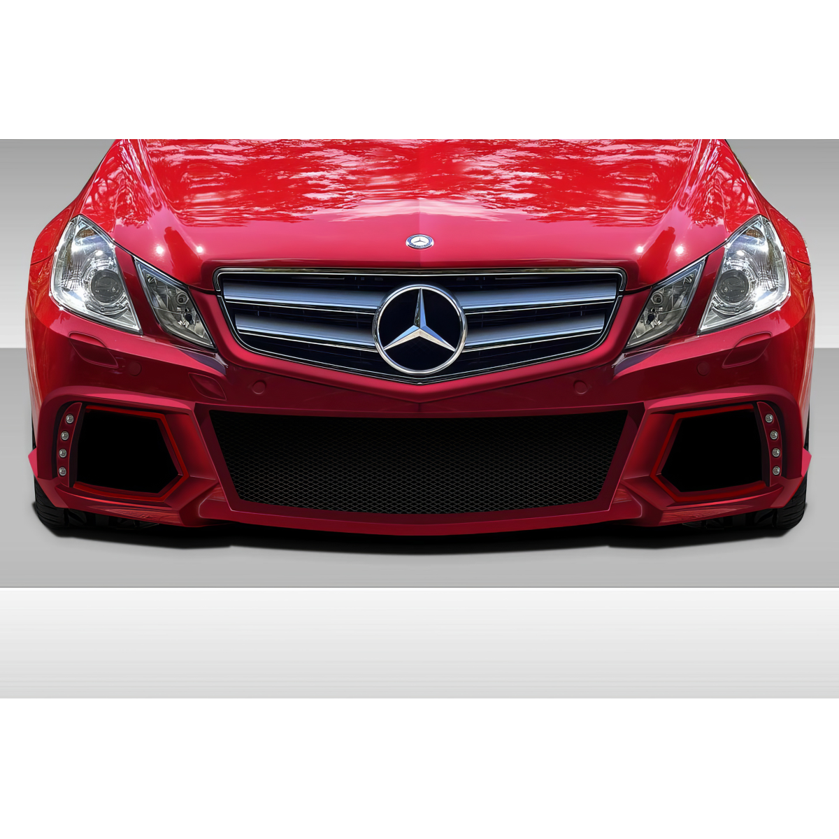 Modify your Mercedes-Benz E-Class 2010 with our Exterior/Front Bumpers or Lips - Front view of bumper at zero degrees angle