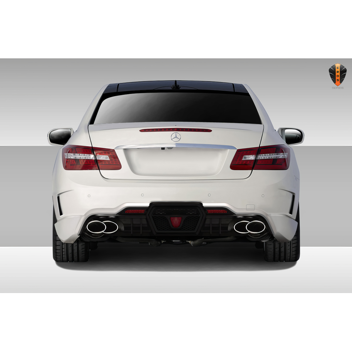 Modify your Mercedes-Benz E-Class 2010 with our Exterior/Rear Bumpers or Lips - Rear view at a straight angle