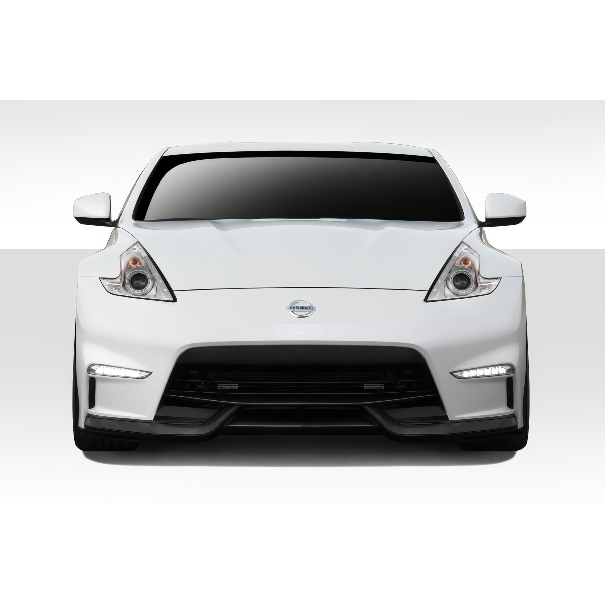 Modify your Nissan 370Z 2009 with our Exterior/Front Bumpers or Lips - Front view of the Nissan 370Z showing bumper