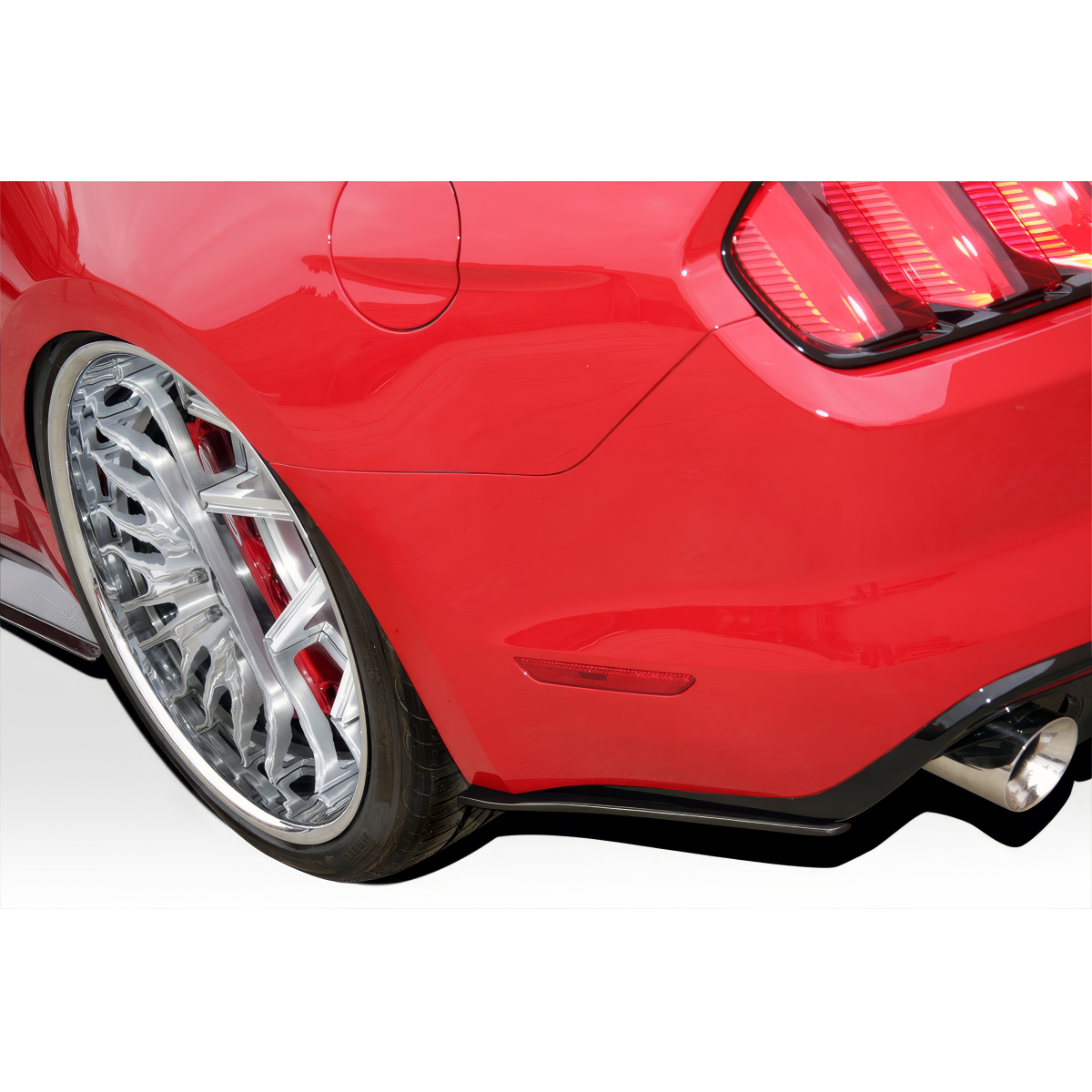 Modify your Ford GT 2015 with our Exterior/Rear Lips - Rear angle view of Ford Mustang GT rear bumper