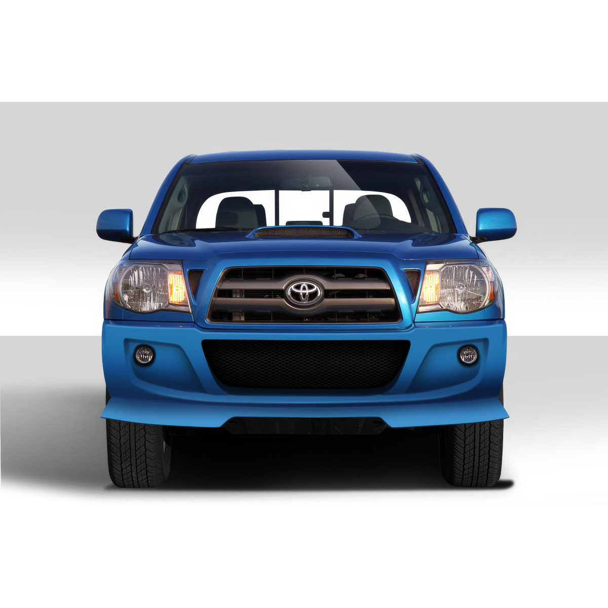 Modify your Toyota Tacoma 2005 with our Exterior/Front Bumpers or Lips - Front view of the vehicle at eye level