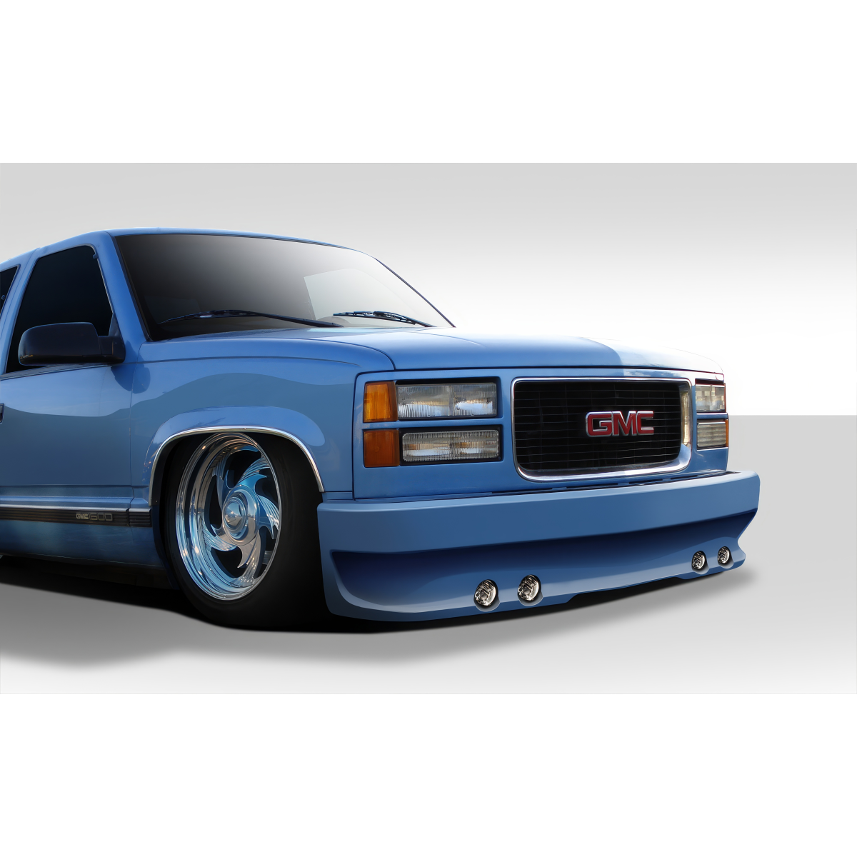 Modify your Chevrolet Pickup 1988 with our Exterior/Front Bumpers or Lips - Front angle view of vehicle with low stance